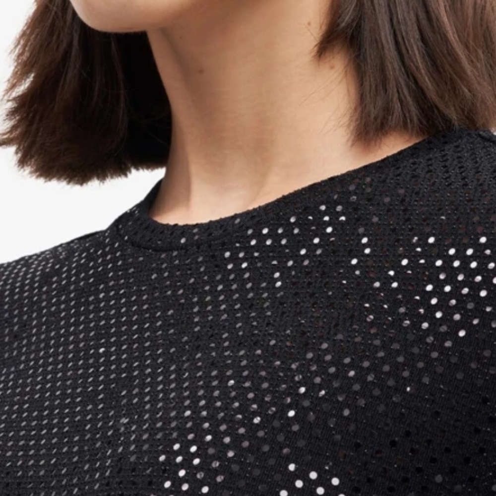 NWT 7 for all Mankind Sparkle Tee in black size Medium